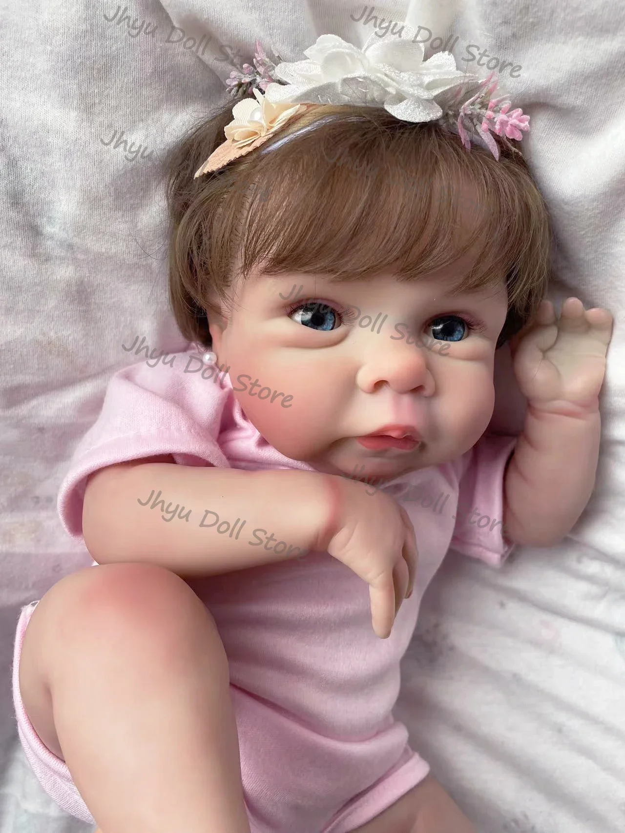 48cm Miley Newborn Baby Dolls Reborn Bebe Cute Baby Lifelike Soft Touch 3D Painted Skin Visible Veins Handmade Dolls