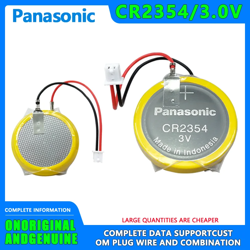 

1PCS Panasonic CR2354 With Plug AFPX-BATT FP-X Series FX3U Servo Programmer Button Battery 3V Solder Pin Instrument Battery