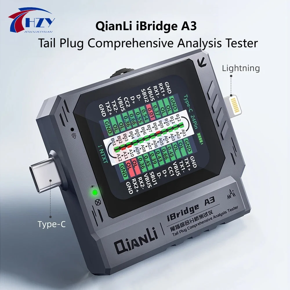 QianLi QianLi IBridge A3 Lightning Type-C Tail Plug Comprehensive Analysis Tester for iPhone Phone Charging Port Fault Detection Repair - Aliexpress Deal
