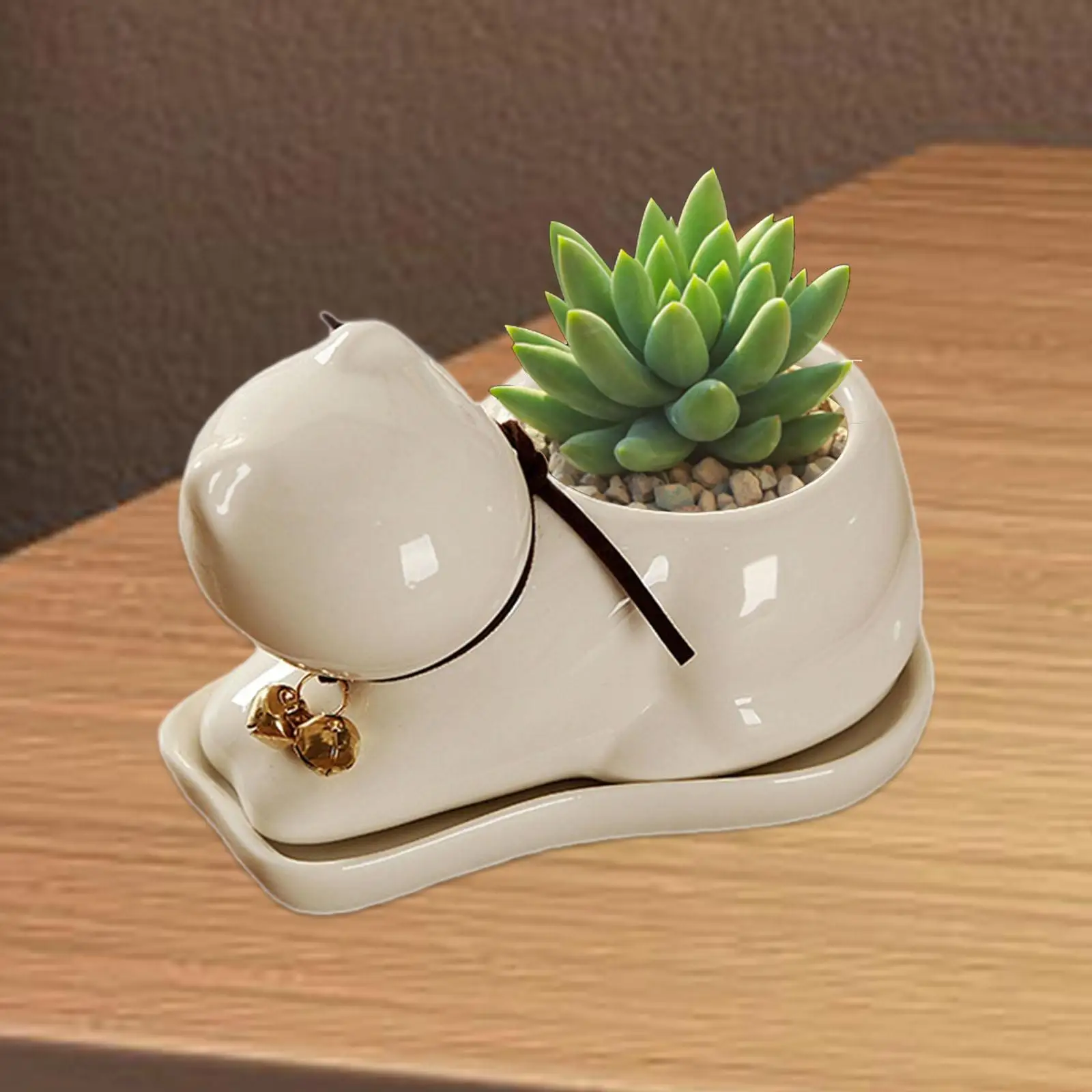 Succulent Pot Outdoor Indoor Desk Artwork Ornament Decorative Flowerpot for Bookshelf Dining Table Cabinet TV Cabinet Home Decor