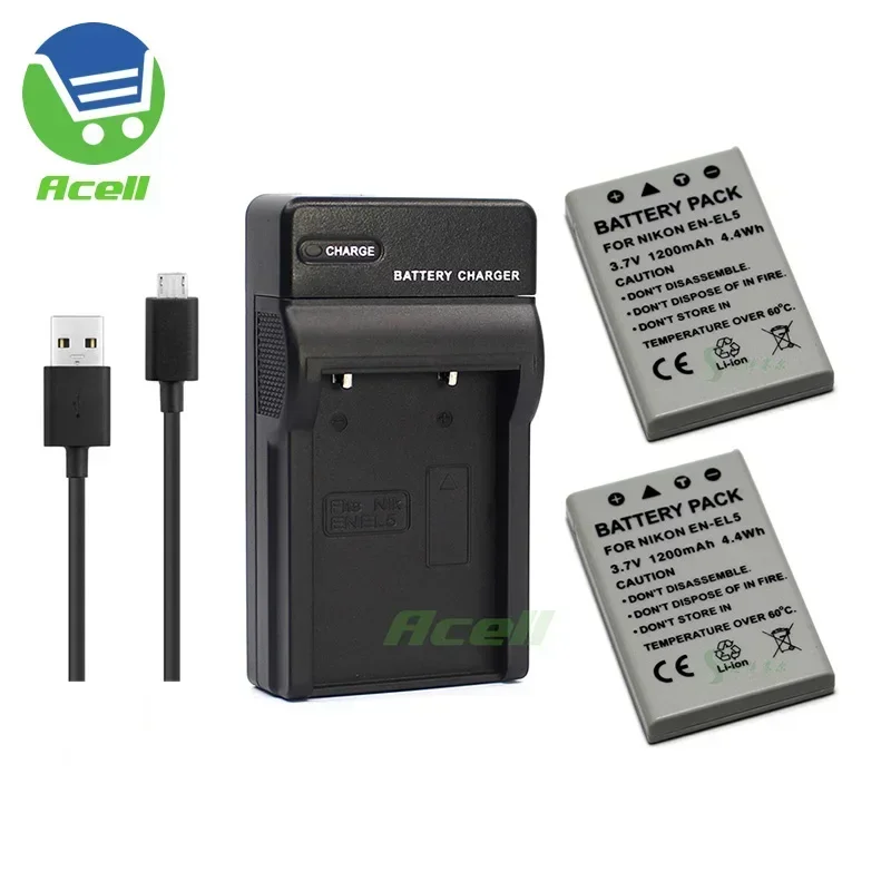 Ładowarka USB lub wymienna bateria EN-EL5 do aparatu Nikon COOLPIX P530 P520 P510 P500 P5000 P5100 P6000 P80 P90 P3 P4 P100 S10