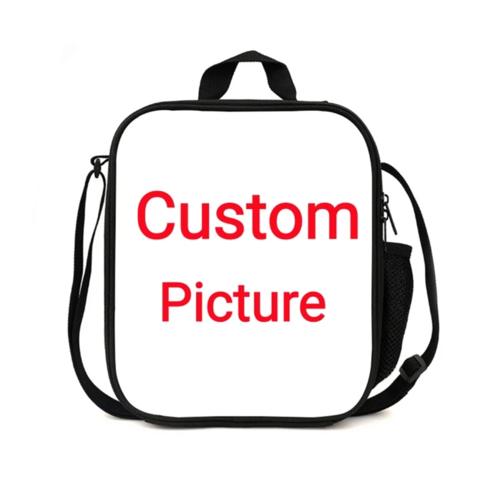 Customize Your Name Image Lunch Box Boys Girls School Insulated Food Bags Women Men Portable Personalized Lunch Bag Best Gifts