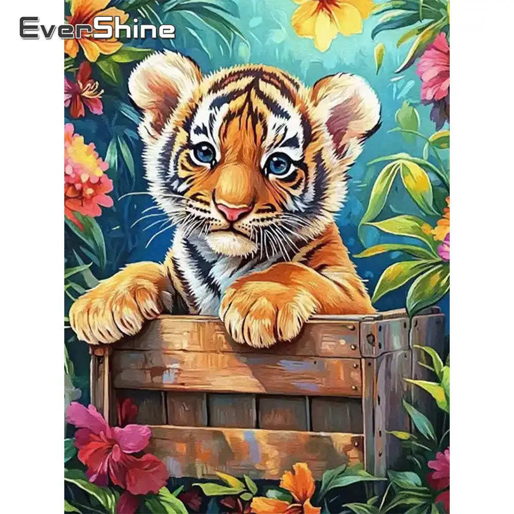 Evershine Diamant-Malerei, Hund, Tier, Strass-Bilder, Cartoon-Diamant-Stickerei, Brücke, buntes Kunsthandwerk, handgefertigtes Geschenk