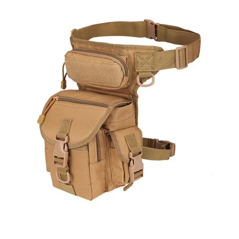 Heren Militaire Tactische Drop Leg Tas Taille Pack Verstelbare Dij Riem Wandelen 800d Waterdichte Nylon Motorfiets Campingtas