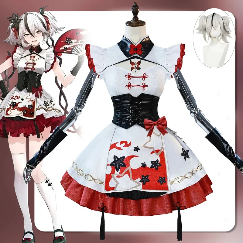 

Camellya Cosplay Costume Game Wuthering Waves West Lake Chun Uniform Sweet Dress Props Sets Women Girl Halloween Party Role Play