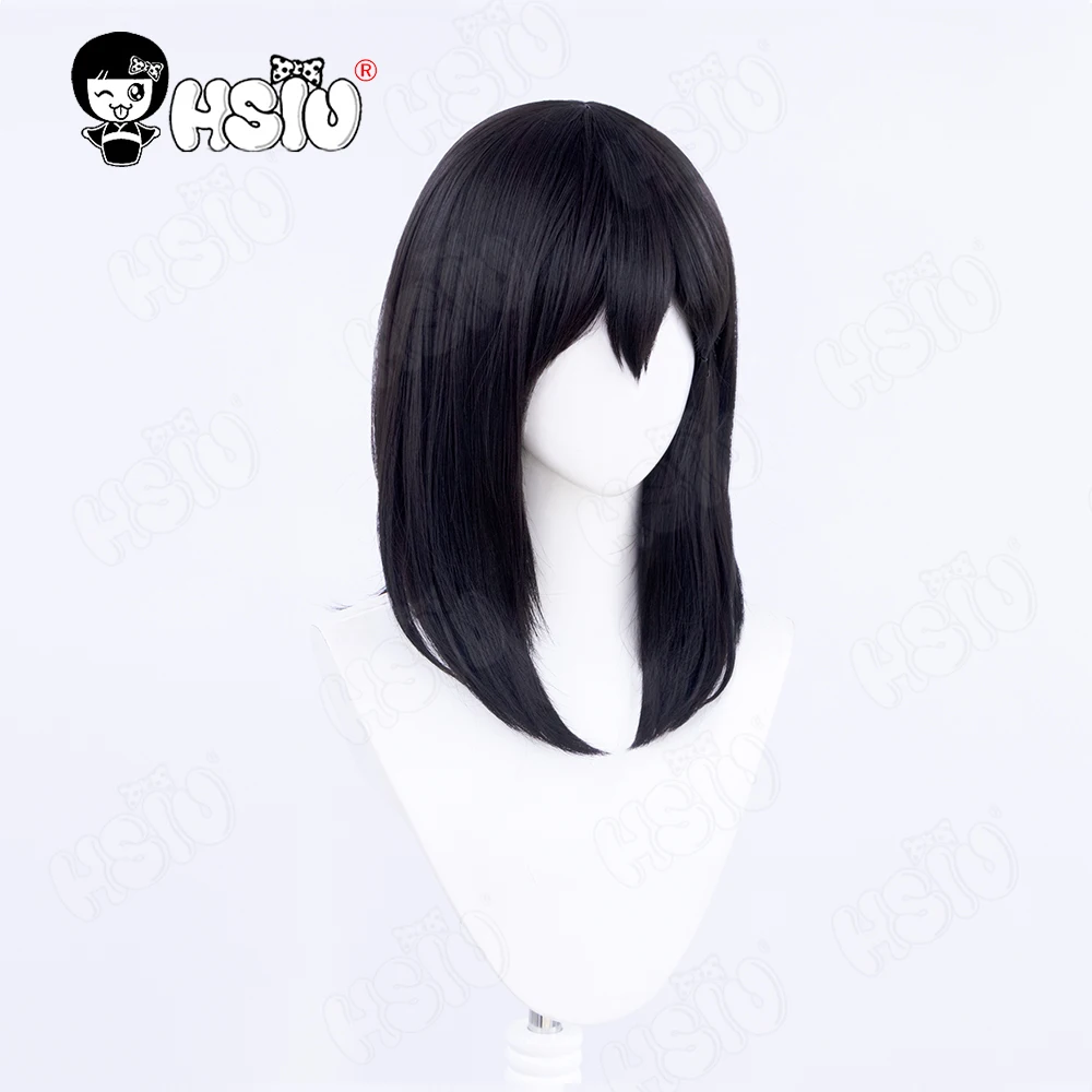 Shimizu kiyoko Cosplay Wig Anime haikyuu cosplay Wig HSIU 45cm Black Long hair Synthetic Wig+ Wig Cap haikyuu cosplay