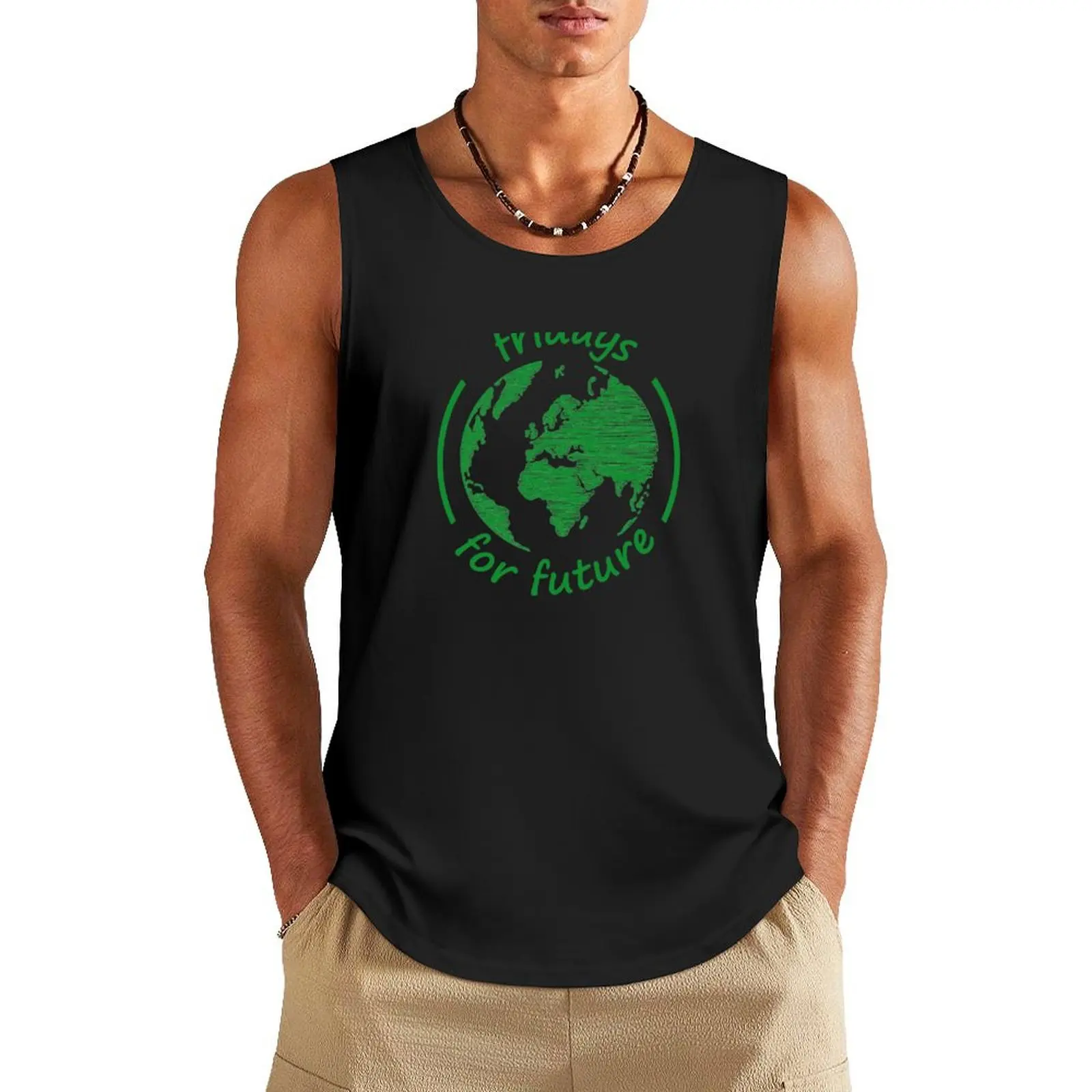 

fridays for future Tank Top sleeveless gym shirts male Working vest gym top