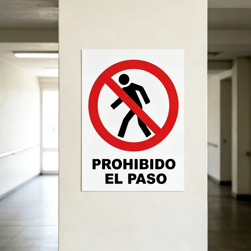 1PC Spanish Civil Defense Warning Stickers Safety Sign Decals, Fire, Restroom, No Smoking, No Entry Emergency Marking Labels