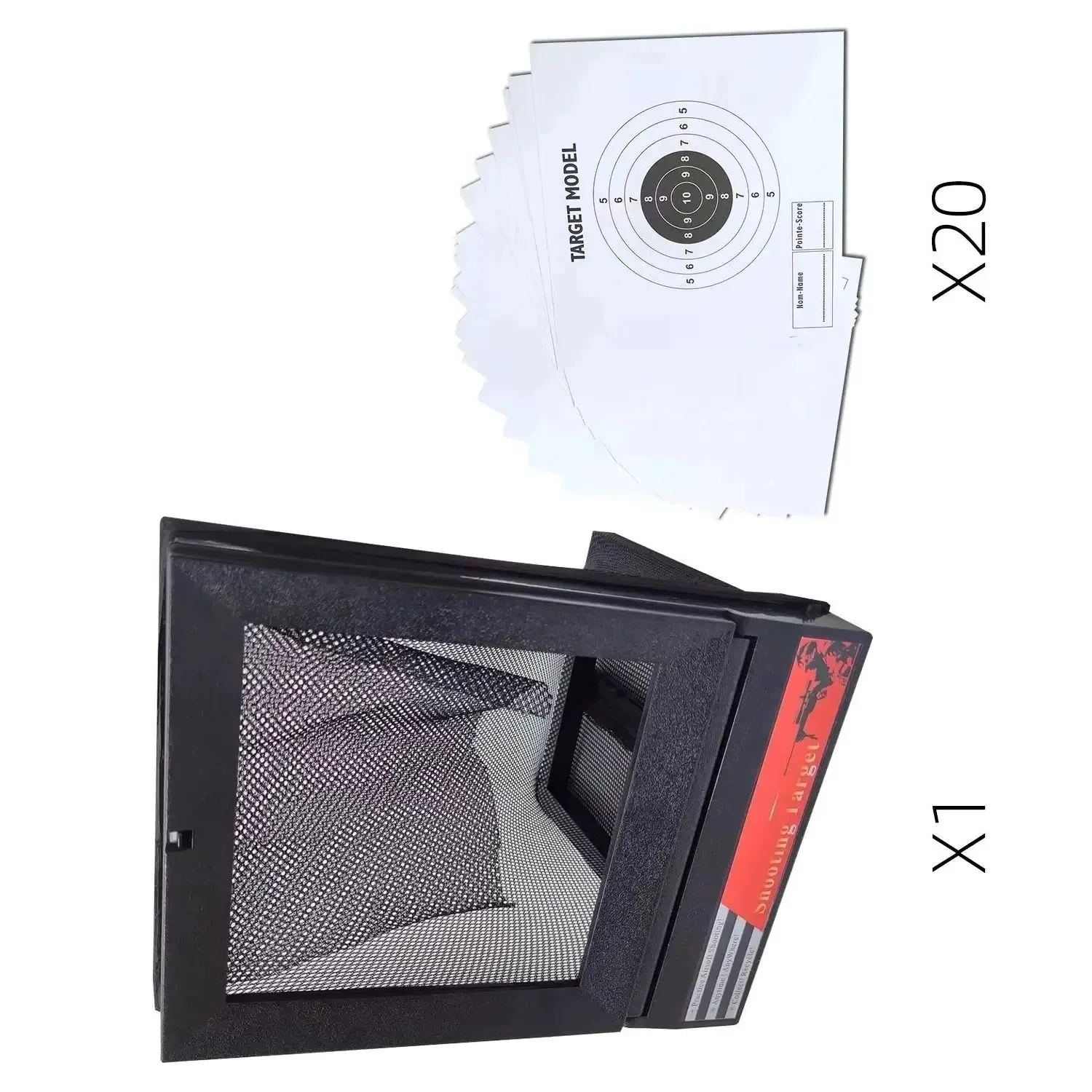 

H0TOutdoor Страйкбольная мишень с ловушкой-сеткой, подставкой и бумажной мишенью, для тренировки страйкбольного оружия, гранулы BB в помещении