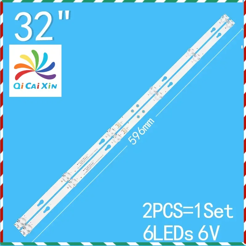 New 2PCS/lot 596mm 6LEDs 6V For 32" TV TCL32D06-ZC22AG-10 303TC320044 32GM16F TCL32D06 32HM16F 32F6B