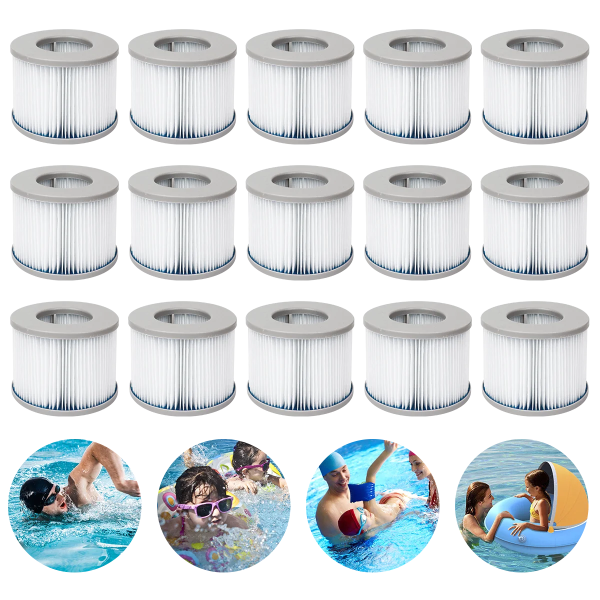 2/6pcs MSPA Inflatable Hot Tub Spa Bath Water Filter Cartridge Pump Replacement Kit For M-spa Inflatable Spa Swimming friendly