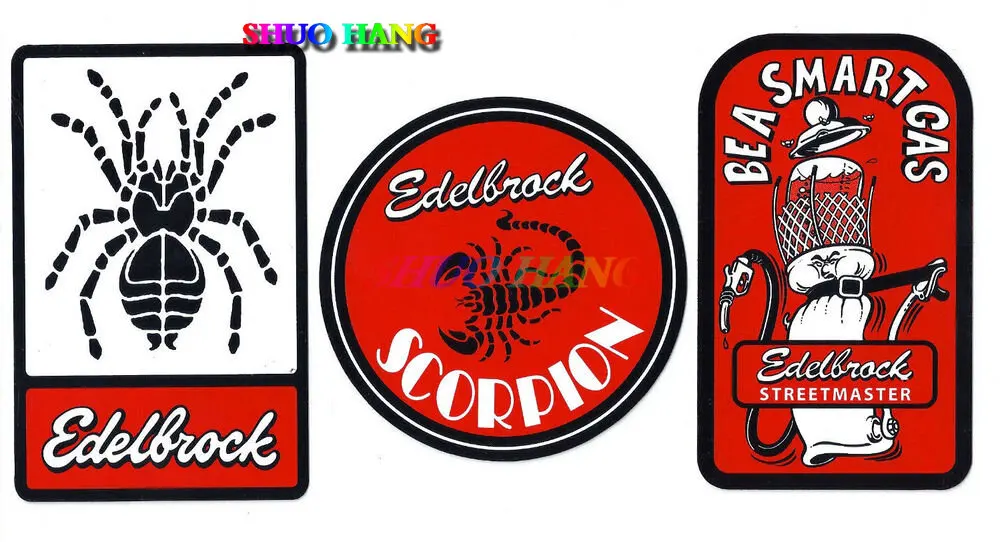 Edelbrock Spider Scorpion 1970 Original Racing Sticker/decal Die-cut A Lot of Vinyl Car Window Trunk Decorative Stickers