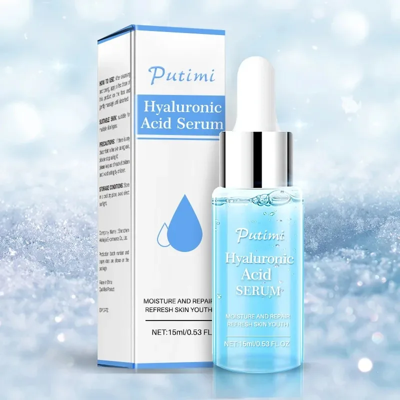 Pore Shrink Face Serum Hyaluronic Acid Moisturizing Nourish Essence Firming Brighten Anti Wrinkle Face Cream Skin Care 15ml