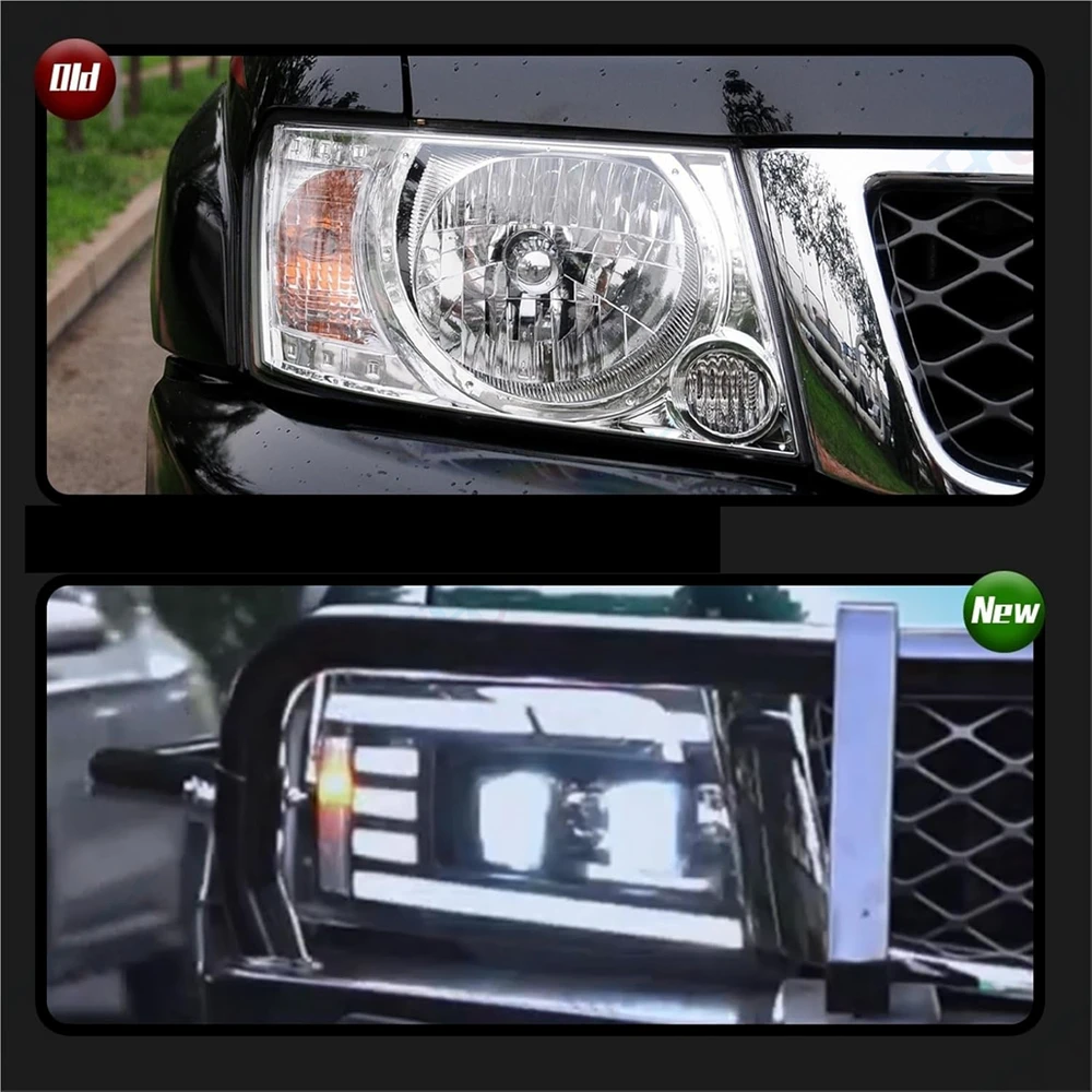 Pair LED Headlights For 2005 2006 2007-2016-2022 Nissan Patrol Y61 GU4 Headlamps Front Lights Turn Signal DRL Head Lamp Assembly