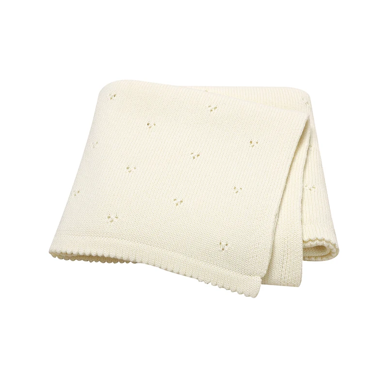 Baby Dekens Super Zachte Pasgeboren Baby Baby's Jongens Meisjes Katoen Gebreide Slaap Quilts Covers voor Kinderwagen 90*70 cm Kinderen Gooien Matten