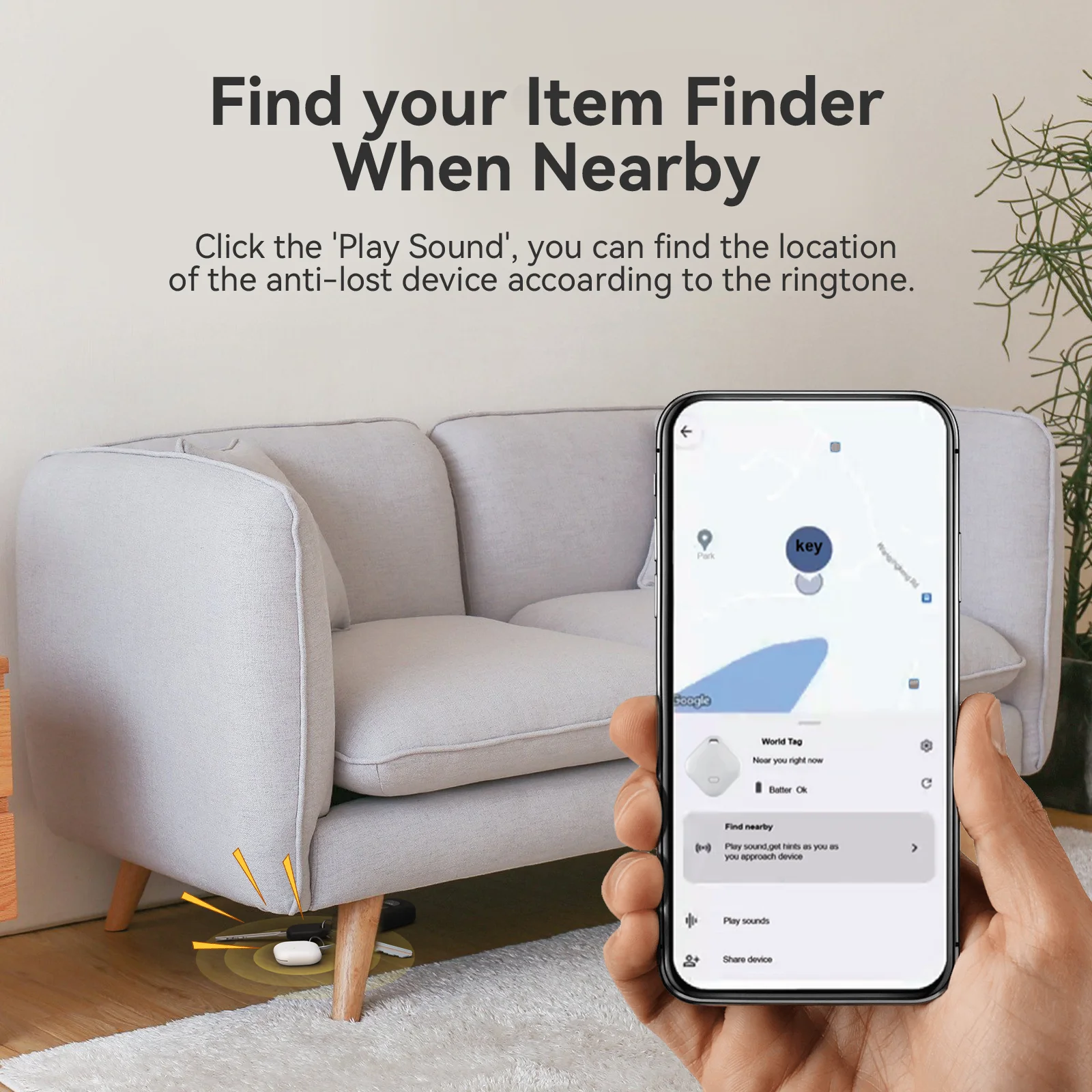 Smart Tracker Tag für Android-Gerät Google Find Hub App Air Tag Key Finder Haustier-/Taschen-Tracker Google Certified Bluetooth Finder