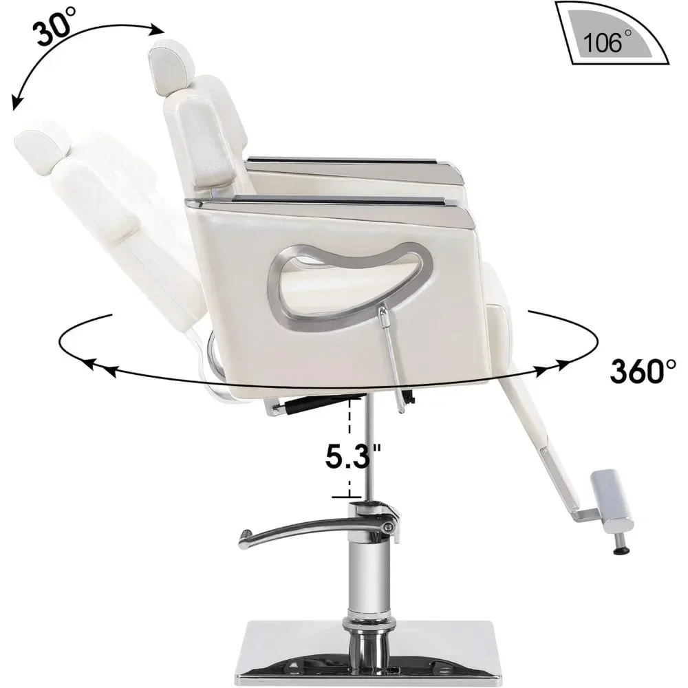 Barber Chair Reclining for Hair Stylist Antique Hair Spa Salon Styling Beauty Equipment Salon Chair