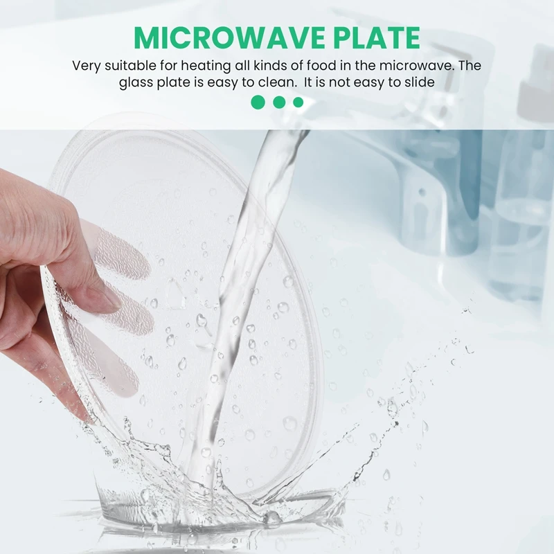 9.6 Inch Microwave Plate Spare Microwave Dish Durable Universal Microwave Turntable Glass Plates Round Replacement Plate