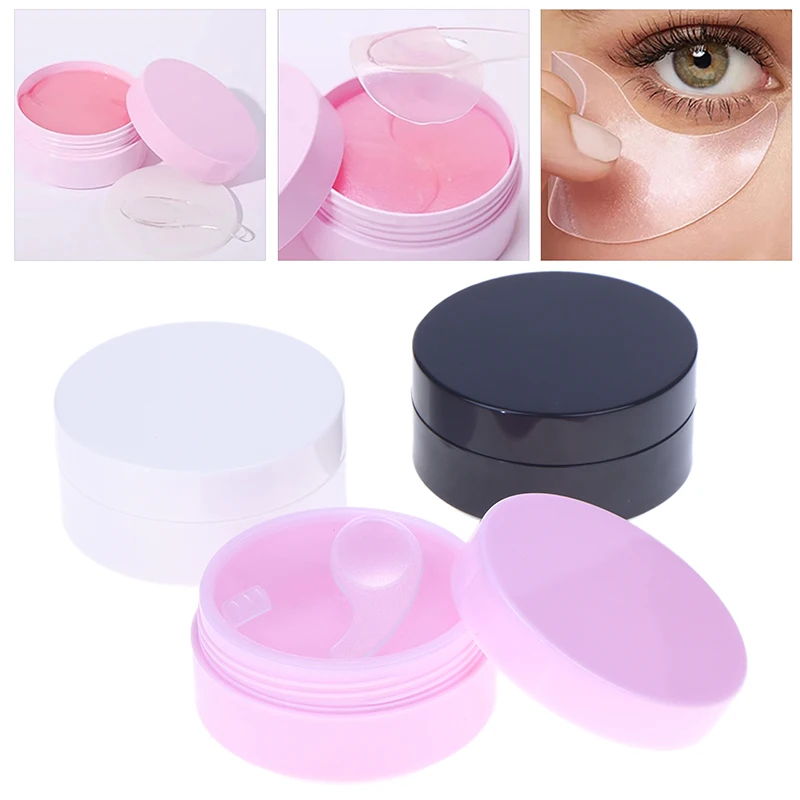 100g Empty Wide Mouth Eye Mask Jar Flat Bottle With Spoon Body Cream Lotion Packaging Bottle Travel Container Cosmetic Makeup