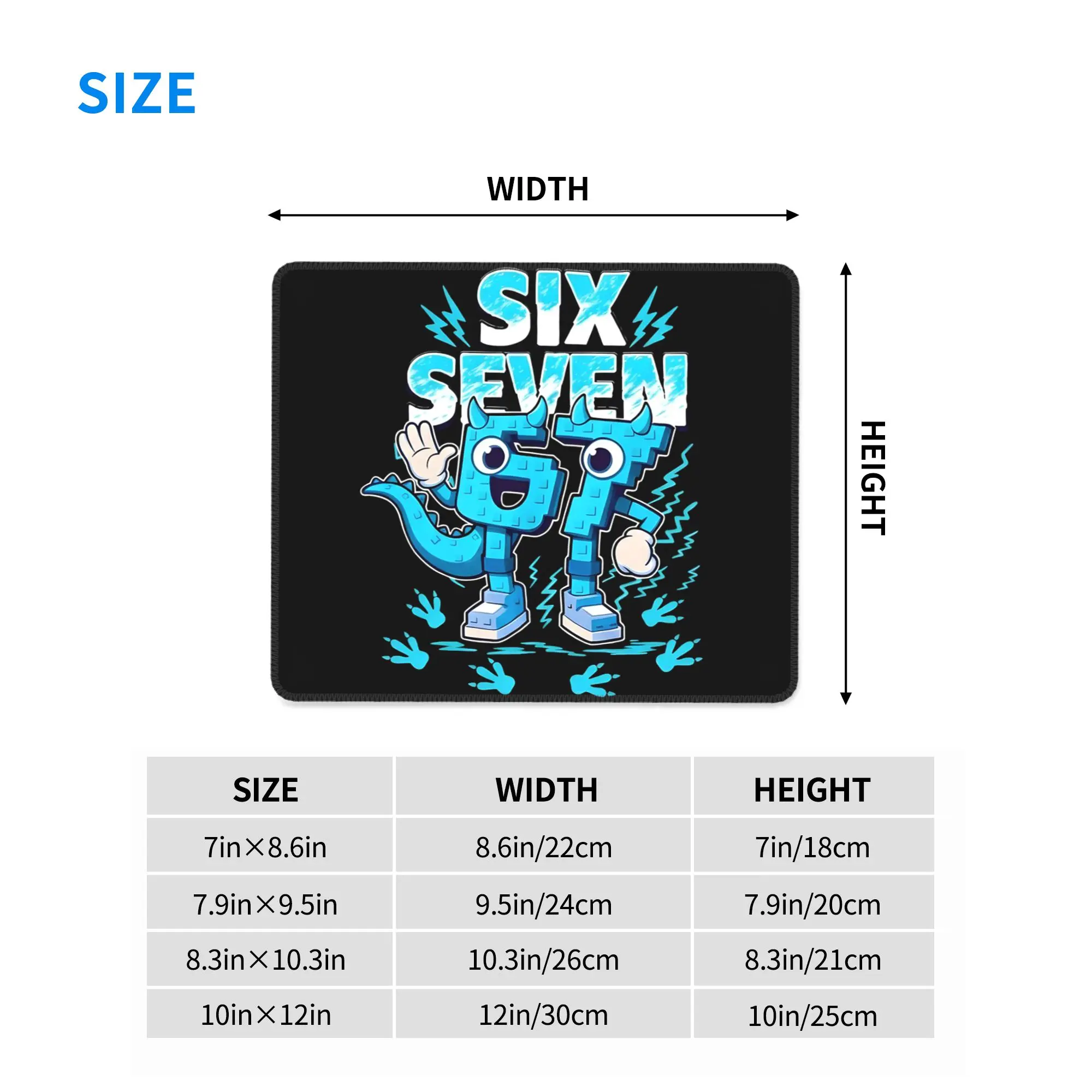 Beach Meme 67 Six Seven Italian Brainrot Mouse Pad Computer Keyboard Mouse Mat Gamer PC Laptop Desk Mat Accessories Table Mats