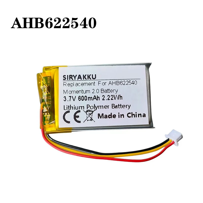 AHB622540 Battery for Sennheiser HD 4.40 BT HD 4.50BTNC Momentum 2.0 AHB622540N1 Headset 3.7V 600mAh