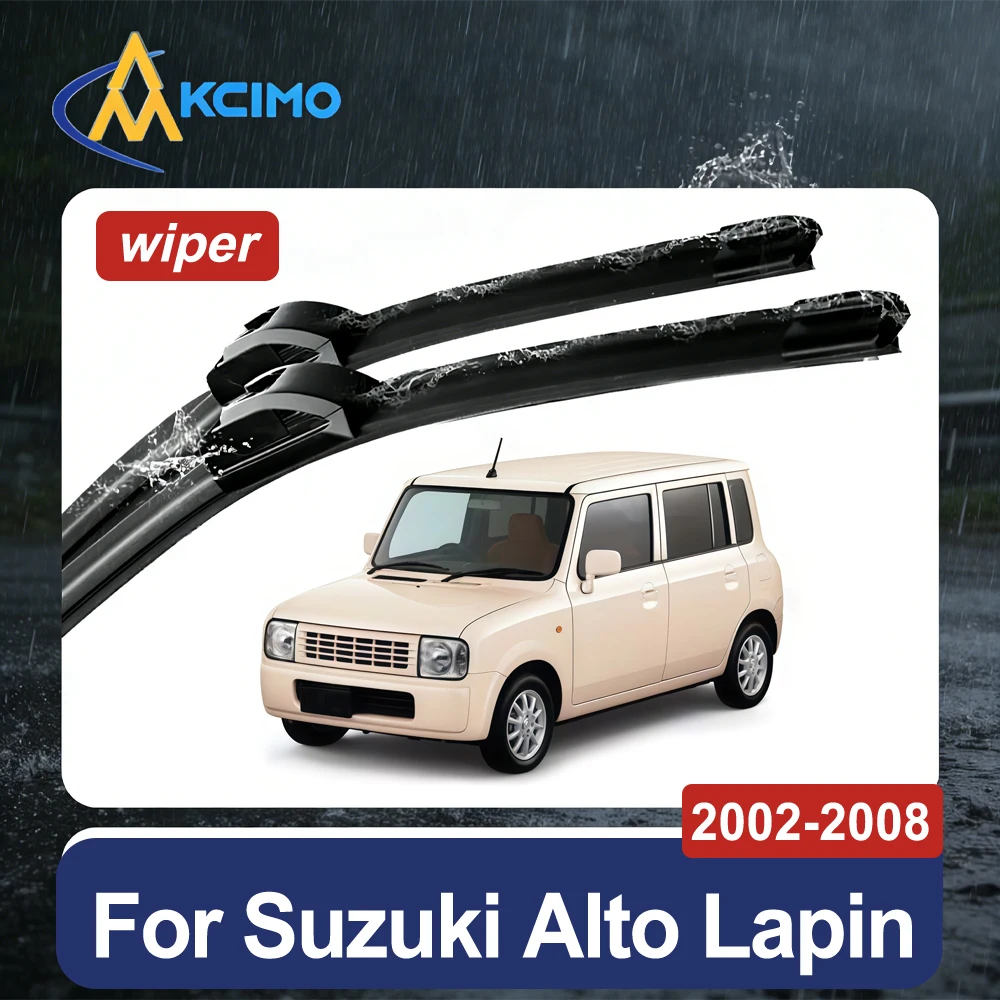 Scheibenwischer-Set, 2 Stück, für Suzuki Alto Lapin HE21S 2002–2008, Ganzjahres-Wischerblätter aus Gummi, streifenfrei, geräuscharm, einfache Installation