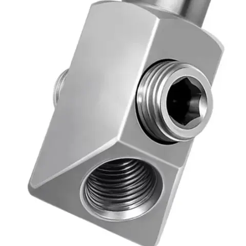 Stainless Steel Hydraulic Sensor Adapter 1/8-27 NPT Threaded Fitting For Oil Pressure Gauge Installation Space Saver