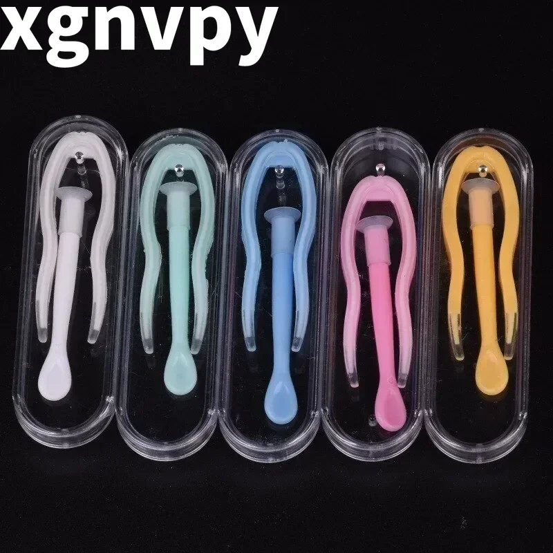 Xgnvpy One Silicone Clamp Drink Contact Lens Wear Clamp Bar Group Box Matching Supplies Set Glasses Set Beauty