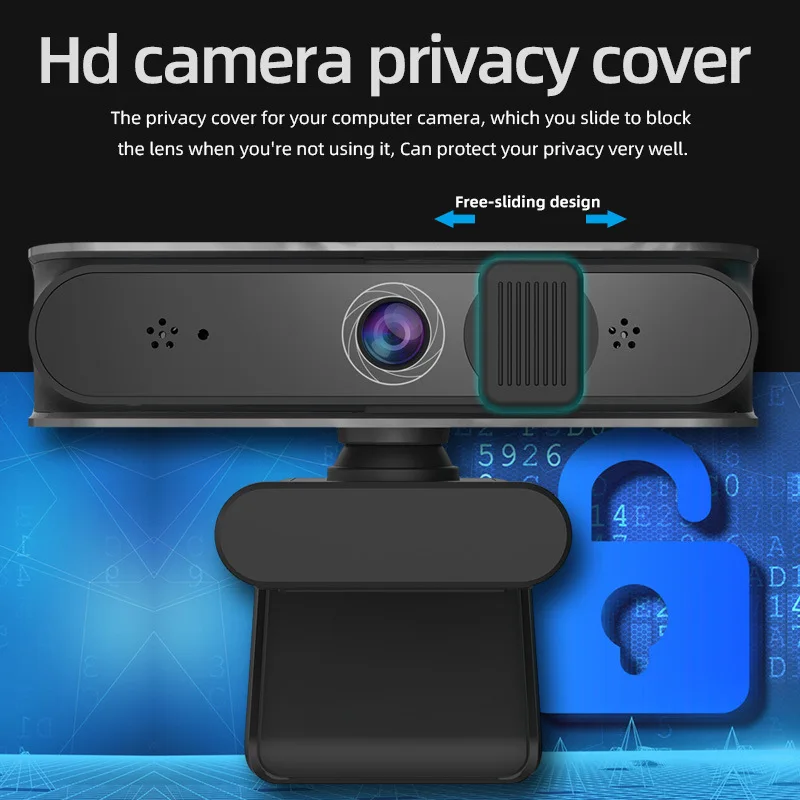 HD 카메라 1200만 자동 초점 소음 감소 마이크 라이브 화상 통화 회의 PC 웹캠에 적합한 60 프레임