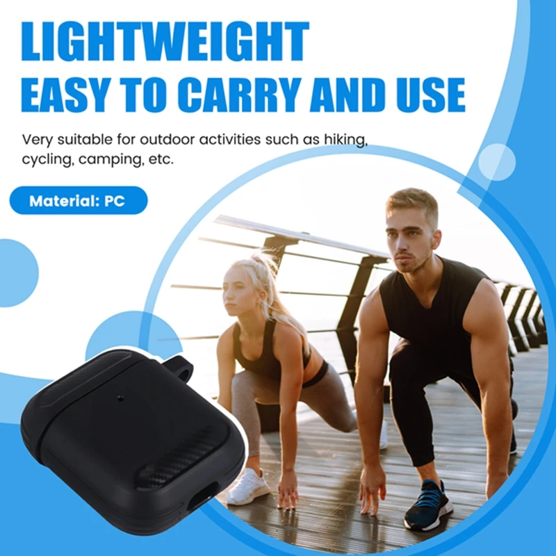 Carbon Fiber Pattern Earphone Caseprotector For Apple  Case Cover For Apple  1/2 [Visible LED Light]