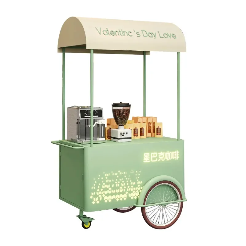 Movable store decoration trolley, wedding atmosphere booth car, street view sales dining car