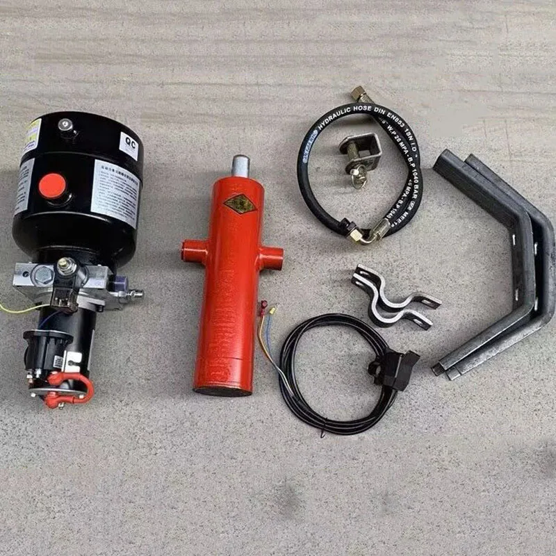 Electric Tricycle Hydraulic Dump Kit Electronically Controlled Lift 12V/24V/48V/60V/72V Dump Hydraulic Modification Parts