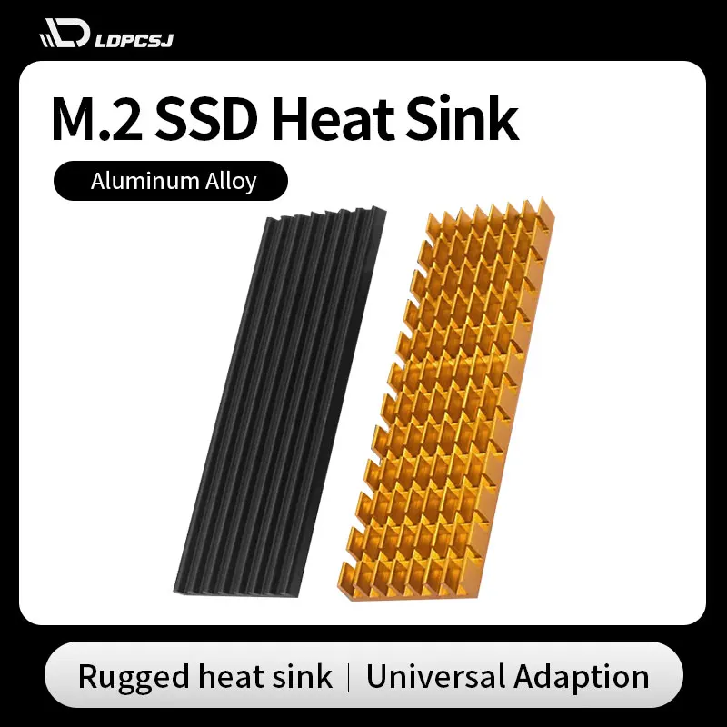 

LDPCSJ M.2 SSD-радиатор 2280, радиатор из алюминиевого сплава с термопрокладкой для материнской платы настольного ПК и твердотельного накопителя PS5