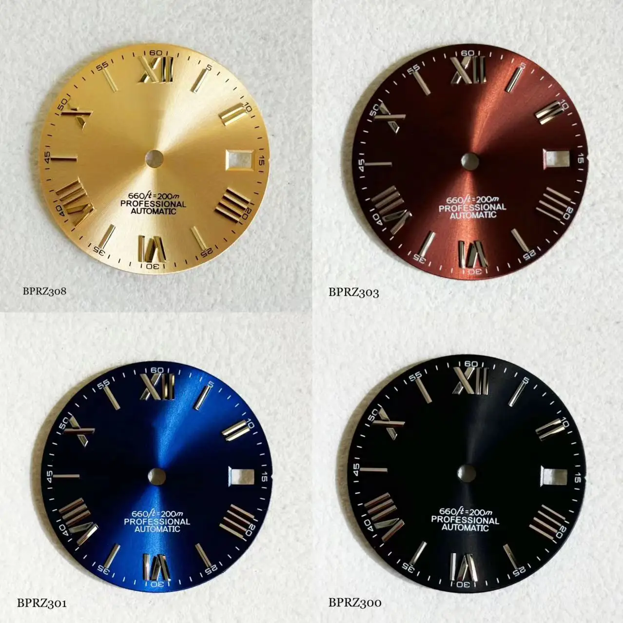 28.5mm Roman Numeral Non Luminous NH Dial 35 nh Movement Green Blue black Hot selling Roman Numeral s logo dial 35 36 Movement