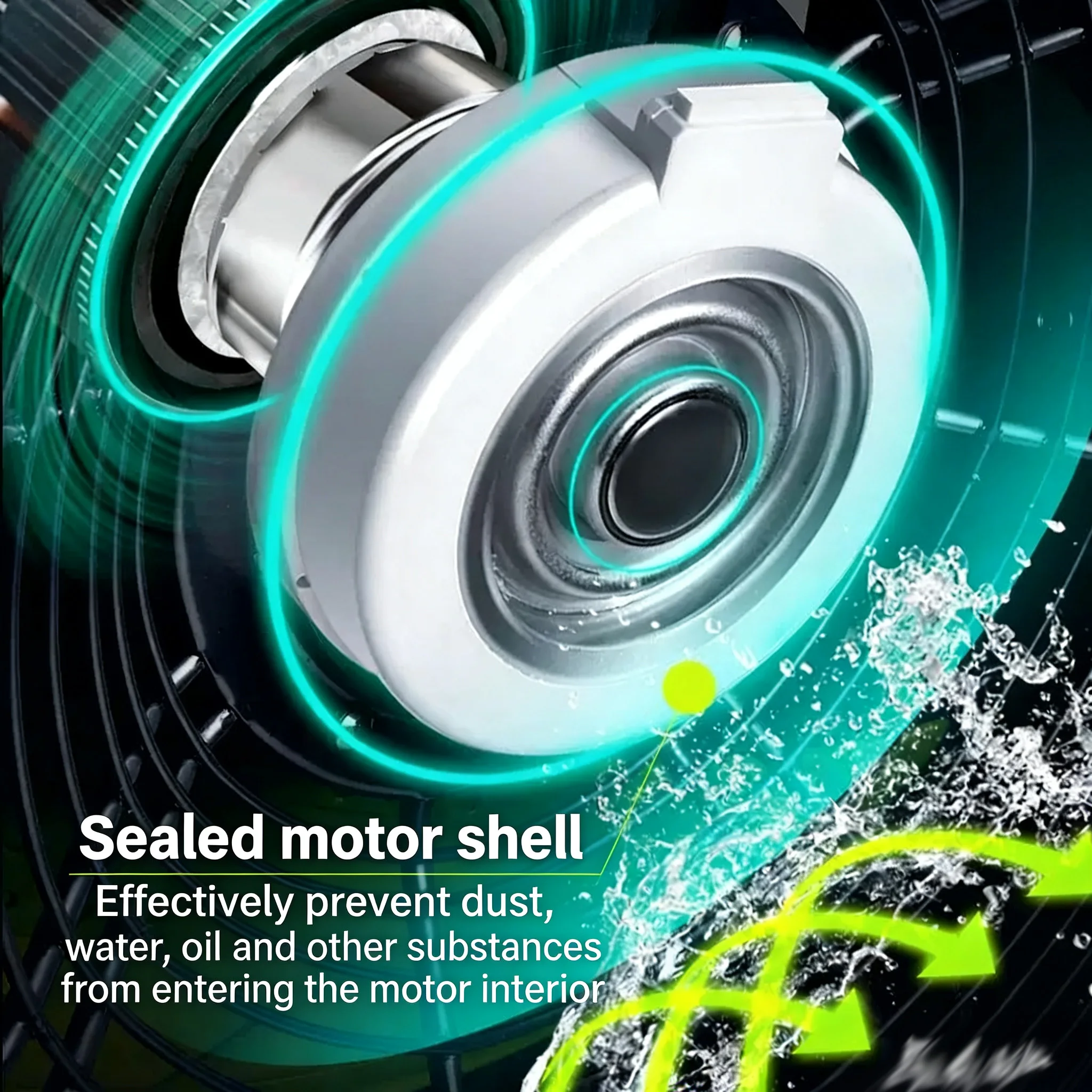 16 Inch Portable Industrial Axial Ventilation Fan with Ball Bearing Waterproof Metal Extractor 220V Adjustable Speed - view 4