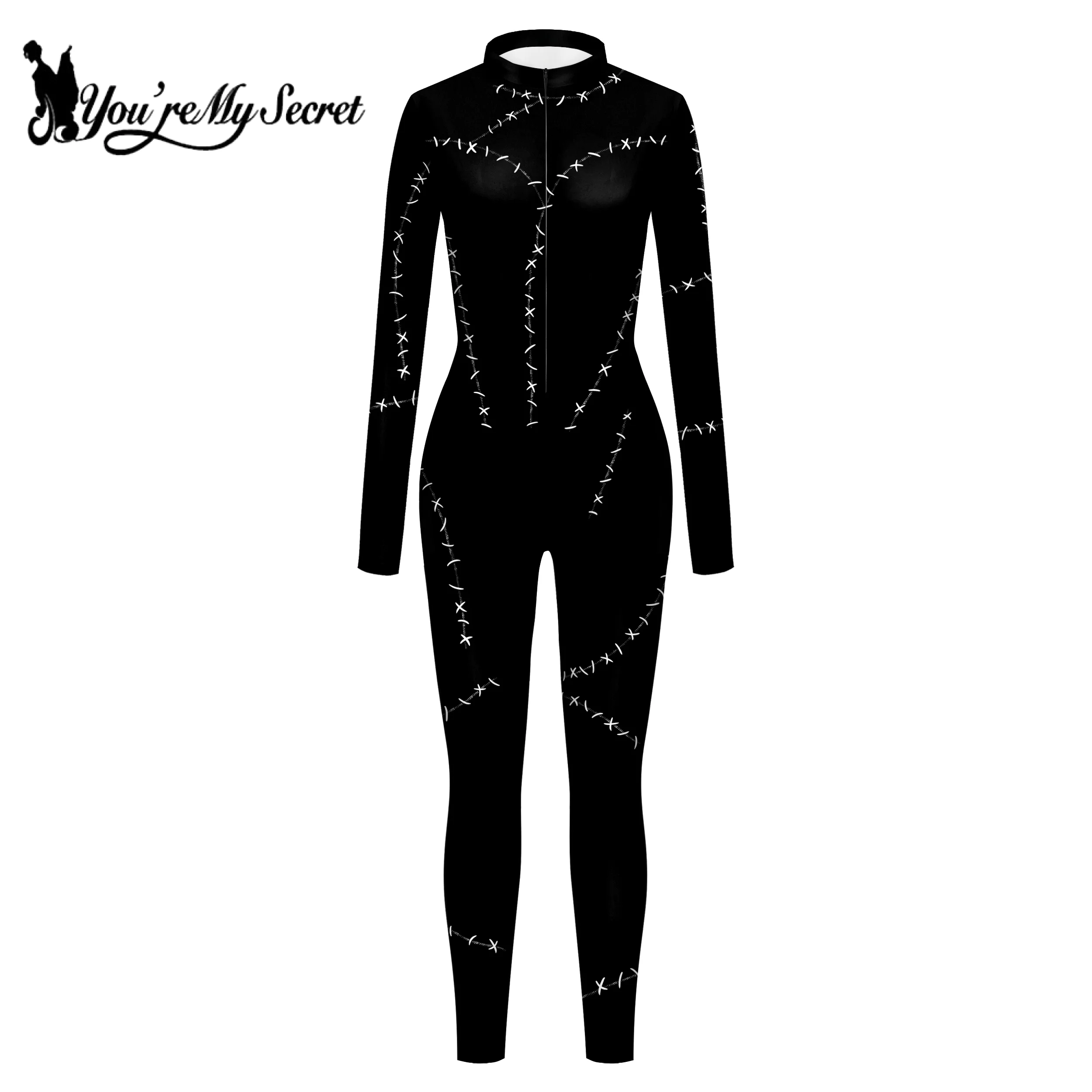 [أنت سريتي] بدلة قفز نسائية مثيرة على الطراز القوطي الداكن Steampunk زي الهالوين مجموعة لعب الأدوار المرنة