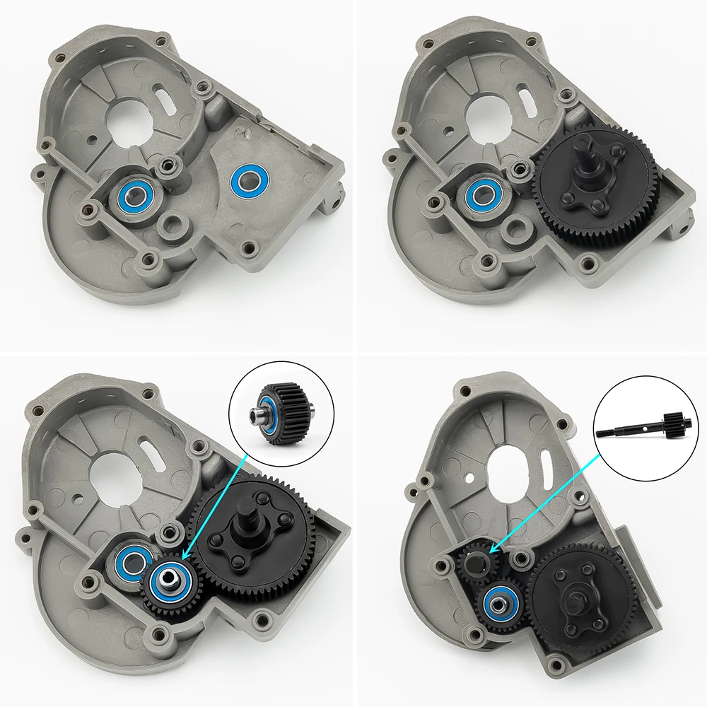 YEAHRUN 1 مجموعة معدنية Geaxbor التروس مجموعة أدوات المحمل ل Traxxas سلاش 2WD دورة قصيرة شاحنة 1/10 RC قطع غيار السيارات