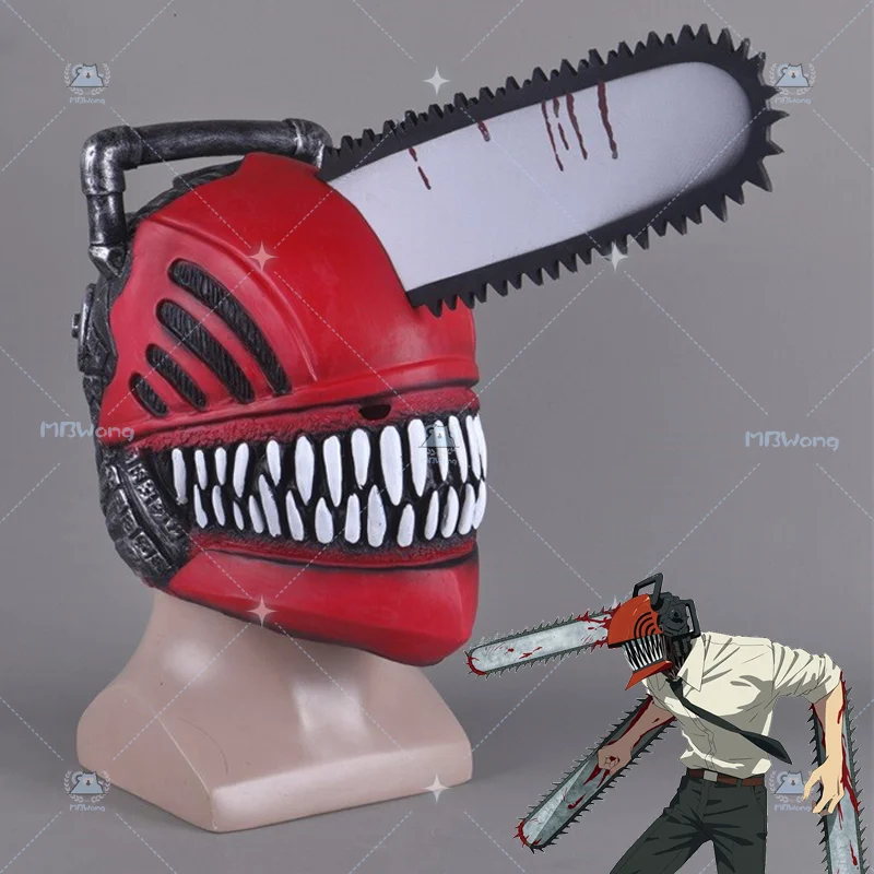 

Anime Chainsaw Person Denji Cosplay Prop Denji Cosplay Mask Headgear Denji Hybrid Form Action Pose For Hallowmas Party Adult