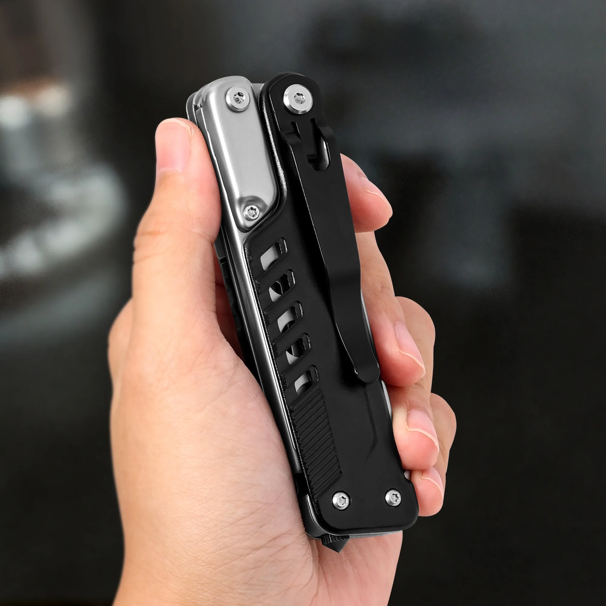 Couteaux de poche compacts EDC12 à diverses fonctions, équipements et appareils pour hommes, multi-outils, ciseaux, camping, randonnée, couteaux