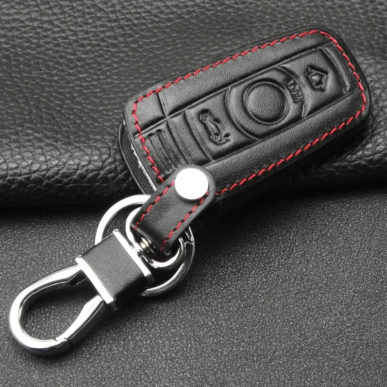 Genuine Car Key Case Keychain for BMW E60 E90 E46 E39 E92 E36 F30 M3 M5 X5 X3 X1 F10 F20 E30 1 3 5 7 Series Key Cover Accessorie