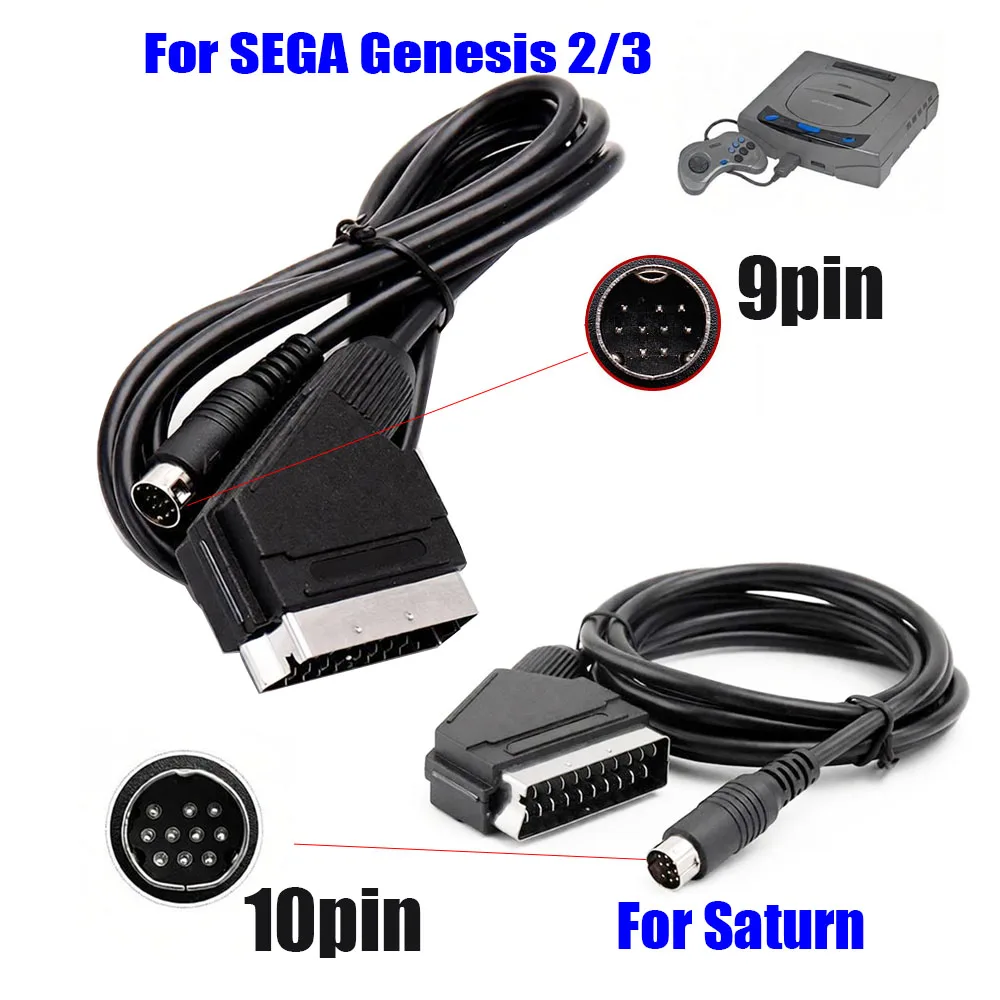 Yaru 1.8m RGB Scart Cable For PS2/PS1/PS3/SEGA Mega Drive1/MD2/DC Dreamcast/Saturn/XBOX/XBOX 360 Retro Video Game Consoels view 6