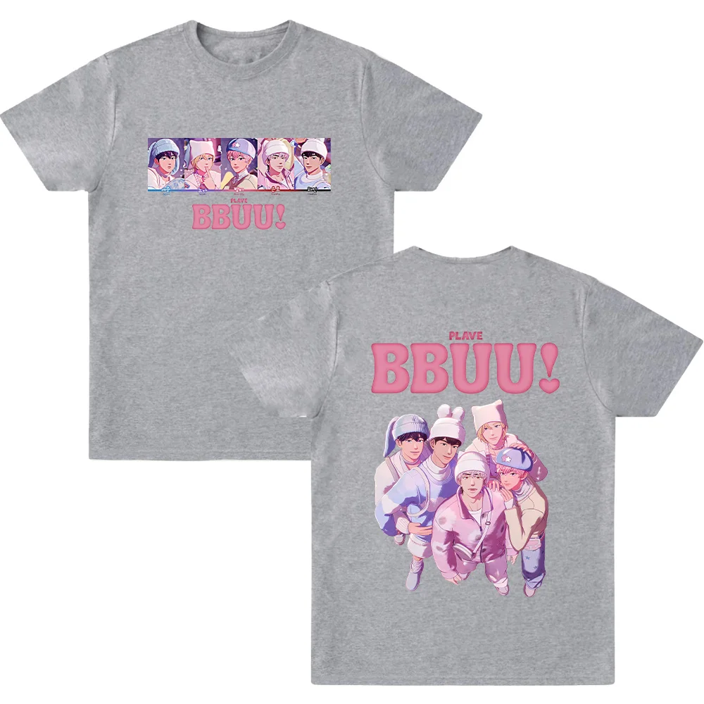 Plave Bbuu! Magliette grafiche KPop Plave KPop Band Top Uomo Donna T-shirt casual in cotone T-shirt Abbigliamento New Fashion Streetwear