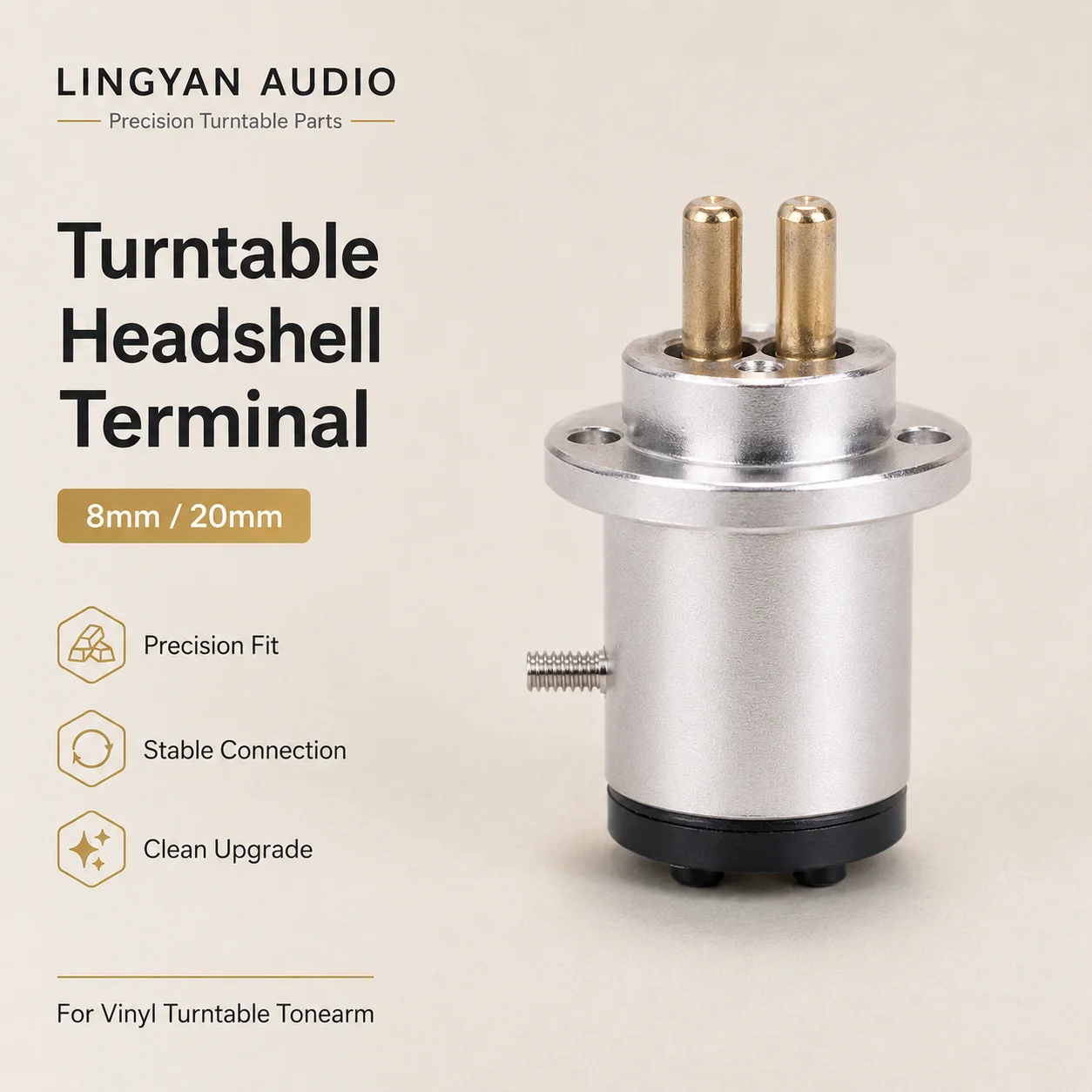 Vinyl Turntable Cartridge Headshell Terminal 8mm 2cm Tonearm Connection Pin for SME Pro-Ject Thorens