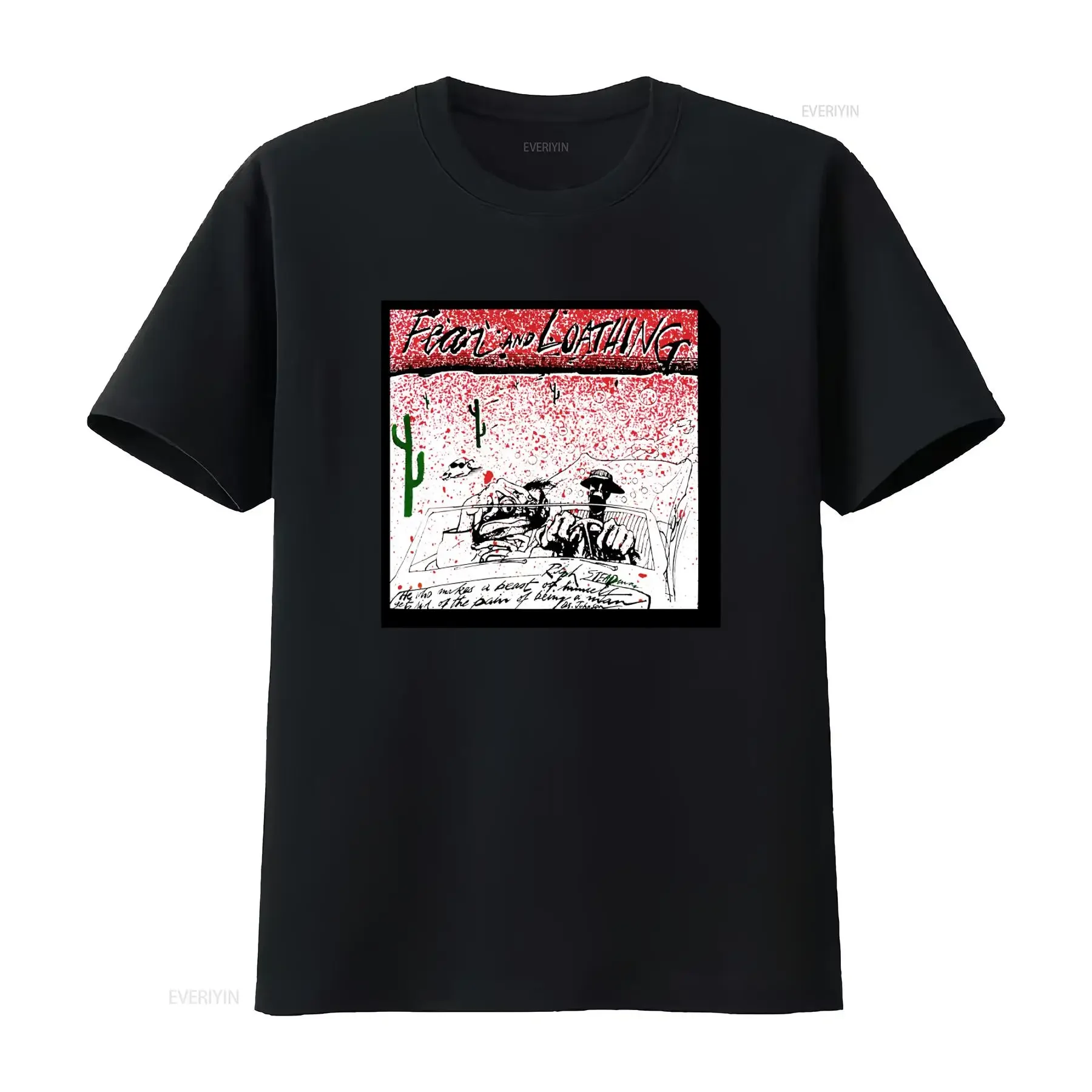 Retro 80s 90s Fear and Loathing Ralph Steadman Vintage Art T Shirt vintage Washed streetwear Top For Everyday Wear Comfortable