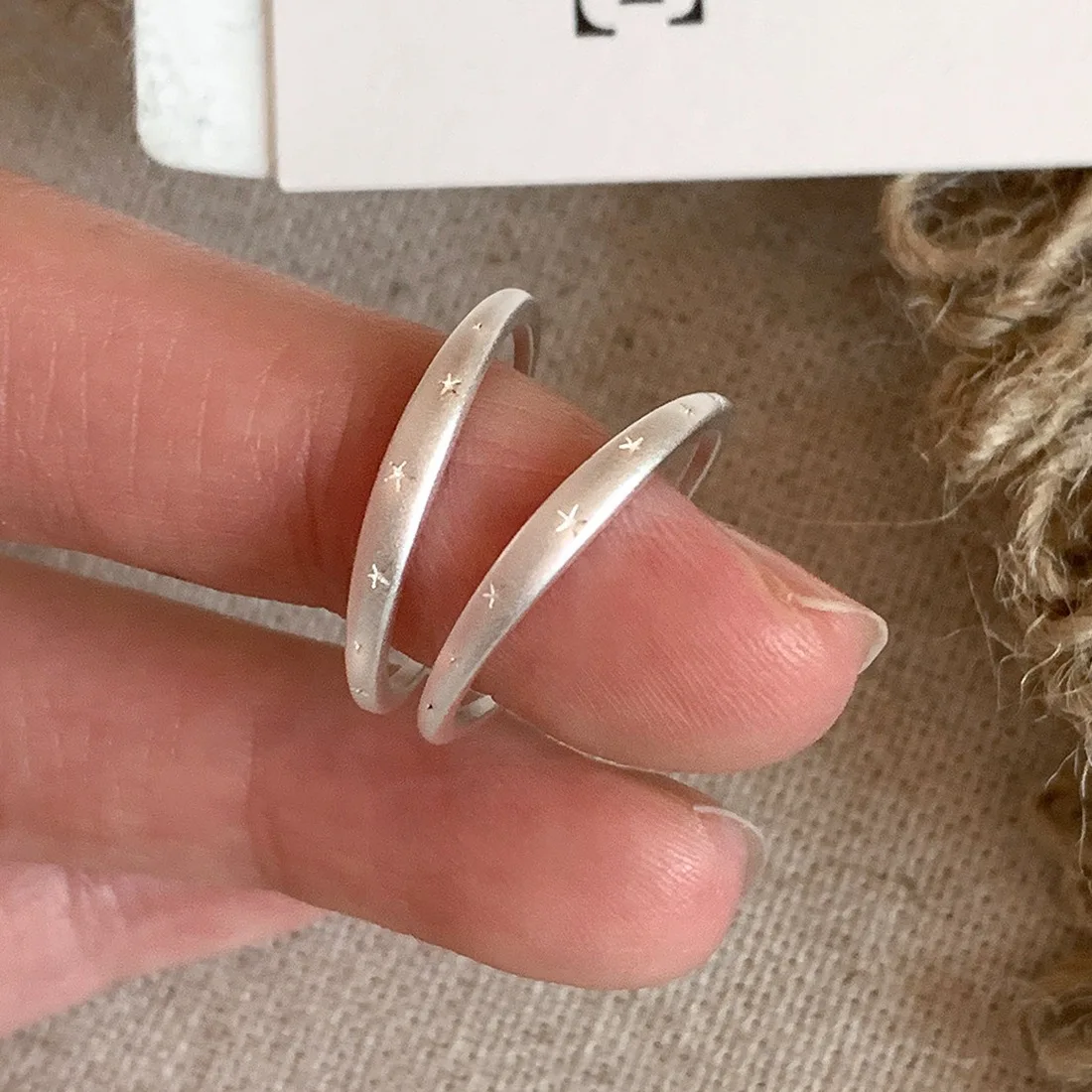 

Silver Open Finger Ring Matte Simple Star Fish Vintage Stackable Elegant Blue For Women Jewelry Gift Dropship Wholesale