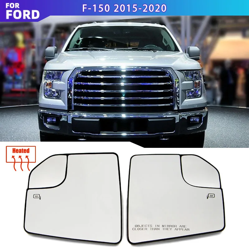 Heating Side Mirror Glass Lens Door Wing View Mirror Glass for Ford F-150 F150 XL King Ranch Platinum Raptor SuperCrew 2015-2020