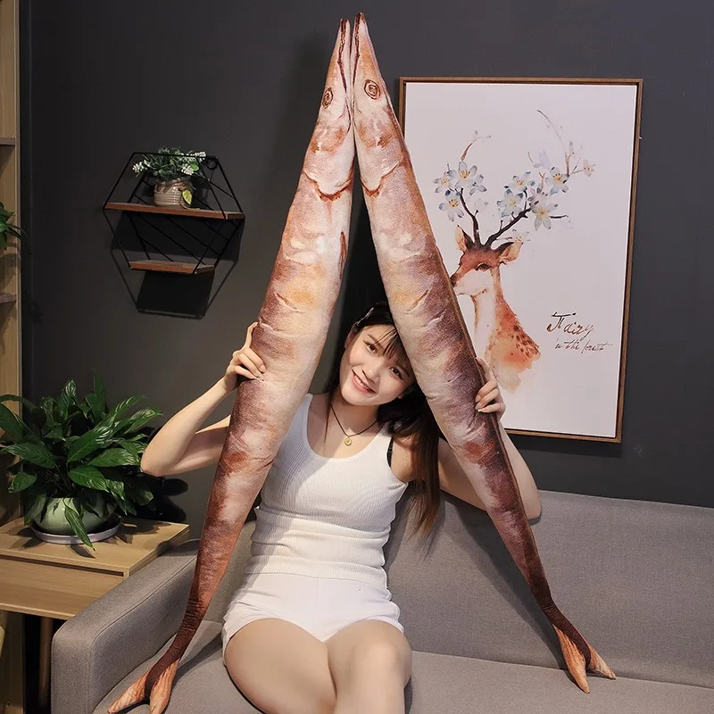 リアルなサワラ魚のぬいぐるみ枕、巨大なぬいぐるみ、ノベルティギャグギフト、面白いソファベッドクッション、子供と大人向け、イワシ、150cm、115cm