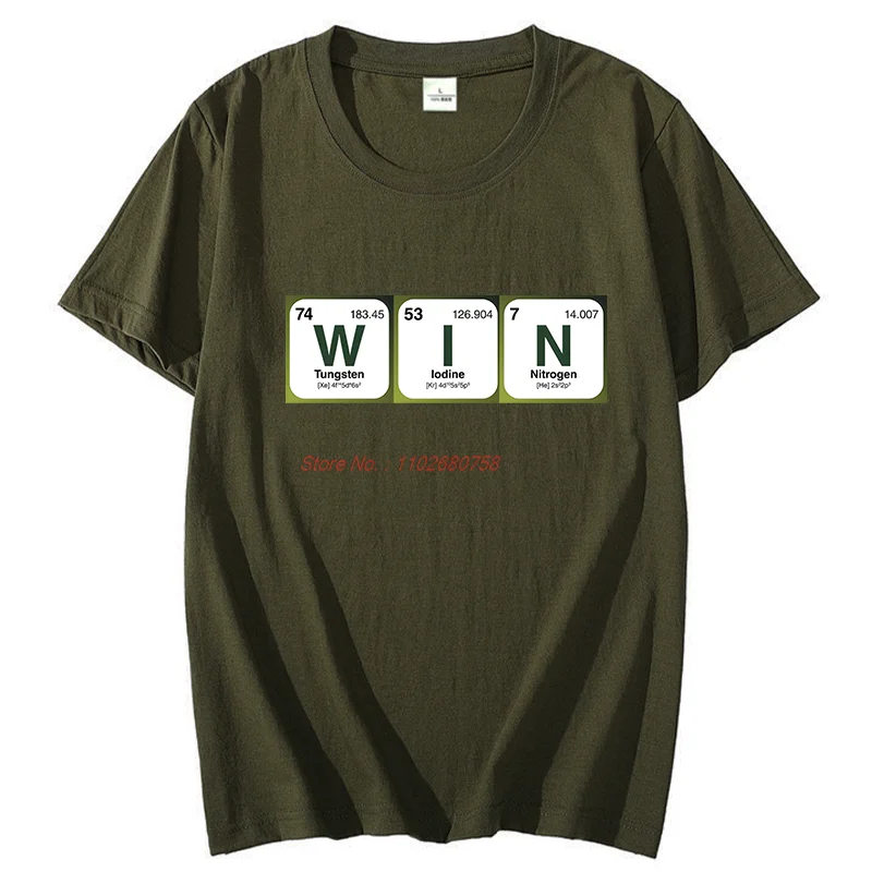 Win Chemical Compound Funny Shirts Graphic Tee Fashion For Man Tops & T-Shirt New Arrival Goods Summer Cotton Printed T-Shirt