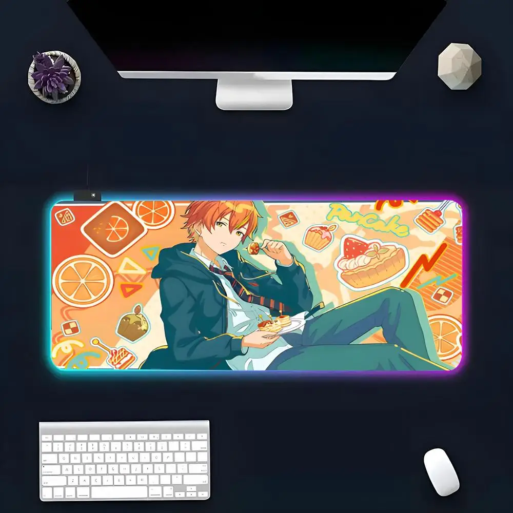 For P-Project S-Sekaier Mouse Pad RGB Glow Personality Picture Custom PC Table Mat Carpet Mat Game Player Dedicated LED