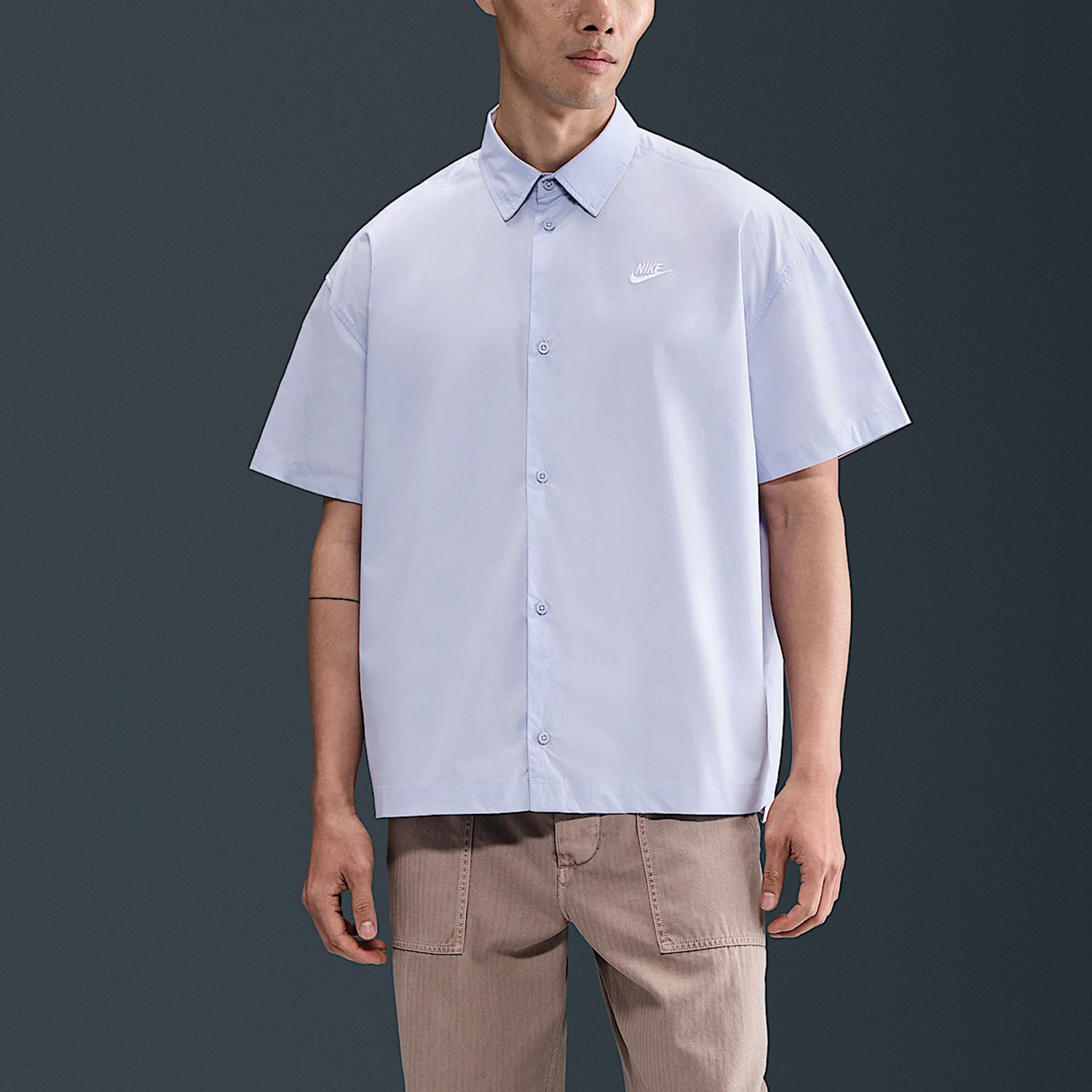 

Nike Authentic 2025 New Season Men's Collar Loose Woven Shirt HJ2027-057